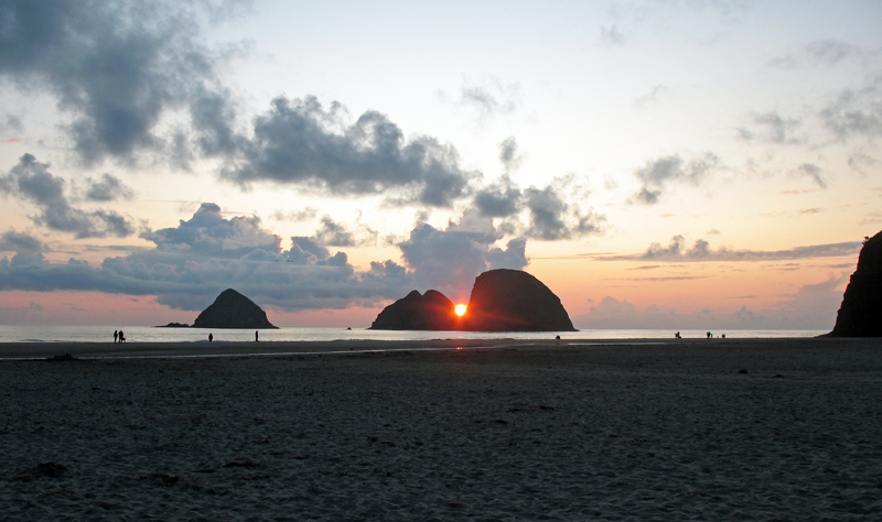 Beautiful Sunset 3 Arch Rocks - Oceanside, OR by Beachcombers NW