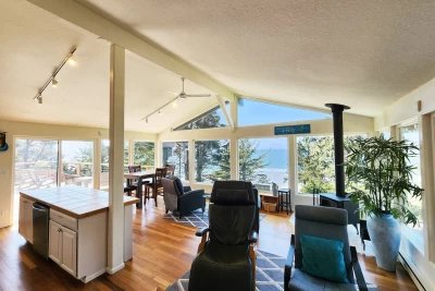 Otter Rock Hideaway ocean view vacation home overlooking the Oregon Coast near Devil's Punchbowl State Natural Area.